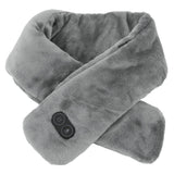 Heating Scarf USB Powered Soft Warm Soreness Relief Vibration Massage Pure Color Heated Neck Wrap for Adult Elderly Dark Gray In Australia - Darrahopens