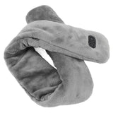 Heating Scarf USB Powered Soft Warm Soreness Relief Vibration Massage Pure Color Heated Neck Wrap for Adult Elderly Dark Gray In Australia - Darrahopens