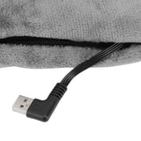 Heating Scarf USB Powered Soft Warm Soreness Relief Vibration Massage Pure Color Heated Neck Wrap for Adult Elderly Dark Gray