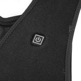 Heated Vest V Neck Fast Warmer Up Jacket USB Charge Electric Warming Heating for Winter Outdoor Men Women Black