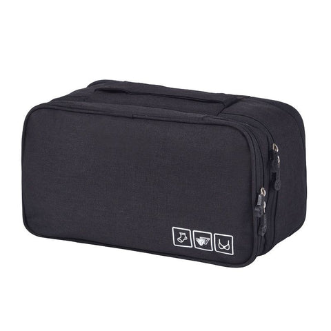 Travel Underwear Organizer Positive Ion Oxford Fabric Large Capacity Travel Bra Organizer for Underwear Women Travel Black In Australia - Darrahopens
