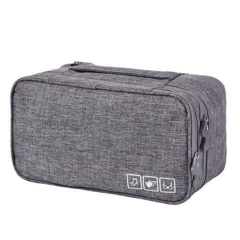 Travel Underwear Organizer Positive Ion Oxford Fabric Large Capacity Travel Bra Organizer for Underwear Women Travel Grey In Australia - Darrahopens