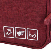 Travel Underwear Organizer Positive Ion Oxford Fabric Large Capacity Travel Bra Organizer for Underwear Women Travel Wine Red In Australia - Darrahopens