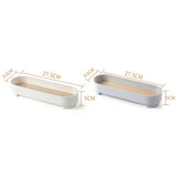 Narrow Arc Tray Simple Fashionable Versatile Decorative Home Oval Serving Storage Tray for Makeup Fragrance Gray In Australia - Darrahopens
