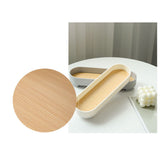 Narrow Arc Tray Simple Fashionable Versatile Decorative Home Oval Serving Storage Tray for Makeup Fragrance Gray In Australia - Darrahopens
