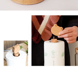 Wooden Tissue Holder Cute Animals Shape Facial Napkin Stand Toilet Paper Holder Store Shelves for Kitchen Bedroom Cat