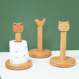 Wooden Tissue Holder Cute Animals Shape Facial Napkin Stand Toilet Paper Holder Store Shelves for Kitchen Bedroom Cat
