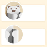 Wall Mounted Tissue Box Punching Free Cute Bear Pattern Plastic Tissue Dispenser for Home Bathroom White Bear Brown