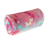 Flannel Blanket Colorful Animal Style Double Sided Luminous Flannel Blanket for Office In Australia - Darrahopens