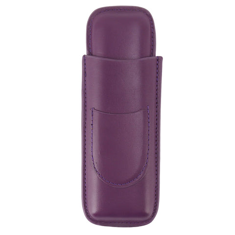 Cigar Case Elegant Vintage Hand Crafted Slim Portable 2 Fingers Cigar Holder for Travel Party Business Purple In Australia - Darrahopens