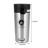 380ml Coffee Mug with Strainer Portable Thermal Cup Water Bottle for Home Office Travel