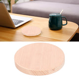 Round Wood Coaster Placemat Round Heat Resistant Drink Mat Cup Pad for Home KitchenWood Color