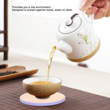 Round Wood Coaster Placemat Round Heat Resistant Drink Mat Cup Pad for Home KitchenPurple