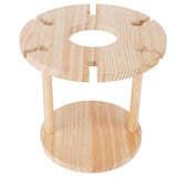 Wooden Wine Rack Glass Cup Holder Organizer Tabletop Display for 6 Glass and 1 Wine Bottle In Australia - Darrahopens