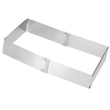 Stainless Steel Square Mousse Ring Retractable Biscuits Cake Mold Kitchen DIY Baking ToolsL 16~28cm