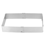 Stainless Steel Square Mousse Ring Retractable Biscuits Cake Mold Kitchen DIY Baking ToolsL 16~28cm