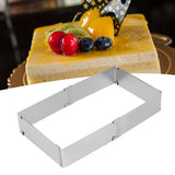 Stainless Steel Square Mousse Ring Retractable Biscuits Cake Mold Kitchen DIY Baking ToolsL 16~28cm