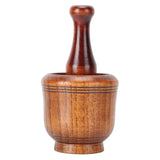 Wooden Grinding Bowl Household Kitchen Manual Garlic Ginger Spices Grinder Mortar Pestle Set In Australia - Darrahopens