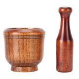 Wooden Grinding Bowl Household Kitchen Manual Garlic Ginger Spices Grinder Mortar Pestle Set In Australia - Darrahopens
