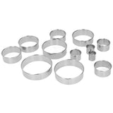 12PCS/Set Stainless Steel Mousse Ring Round Cake Mold Fondant Cookies Cutting Mold Baking Tool In Australia - Darrahopens