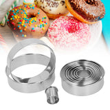 12PCS/Set Stainless Steel Mousse Ring Round Cake Mold Fondant Cookies Cutting Mold Baking Tool
