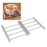 Stainless Steel Retractable Pot Pad Insulation Mats Heat Resistant Placemat Kitchen Gadget