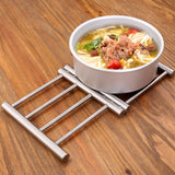 Stainless Steel Retractable Pot Pad Insulation Mats Heat Resistant Placemat Kitchen Gadget
