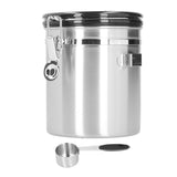 1.5L 304 Stainless Steel Coffee Beans Tea Canister Sealed Food Storage Container with SpoonStainless Steel Color In Australia - Darrahopens