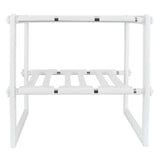 2‑Tier Sink Rack Cabinet Organizer Storage Telescopic Shelf Kitchen Bathroom Holder