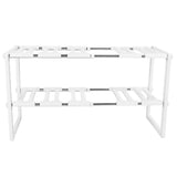 2‑Tier Sink Rack Cabinet Organizer Storage Telescopic Shelf Kitchen Bathroom Holder
