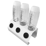 Soda Bottle Drainer Tabletop 3 Holes Bottles Draining Rack with Pad for Kitchen Dining RoomWhite