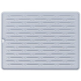 Silicone Draining Pad Non Slip Soda Bottles Drying Rack Mat Kitchen Accessories Gray(2 Hole Drain Rack Mat ) In Australia - Darrahopens