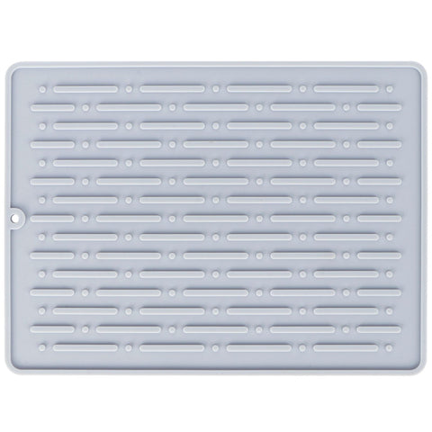 Silicone Draining Pad Non Slip Soda Bottles Drying Rack Mat Kitchen Accessories Gray(2 Hole Drain Rack Mat ) In Australia - Darrahopens