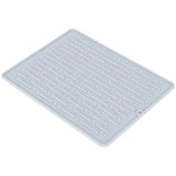 Silicone Draining Pad Non Slip Soda Bottles Drying Rack Mat Kitchen Accessories Gray(2 Hole Drain Rack Mat )