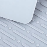 Silicone Draining Pad Non Slip Soda Bottles Drying Rack Mat Kitchen Accessories Gray(2 Hole Drain Rack Mat )