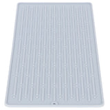 Silicone Draining Pad Non Slip Soda Bottles Drying Rack Mat Kitchen Accessories Gray(3 Hole Drain Rack Mat )