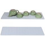 Silicone Draining Pad Non Slip Soda Bottles Drying Rack Mat Kitchen Accessories Gray(4 Hole Drain Rack Mat )