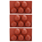 3PCS Semi Sphere Silicone Mold Baking Mold for DIY Making Hot Chocolate Mousse Cake5 Hole