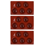 3PCS Semi Sphere Silicone Mold Baking Mold for DIY Making Hot Chocolate Mousse Cake5 Hole