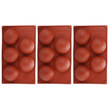 3PCS Semi Sphere Silicone Mold Baking Mold for DIY Making Hot Chocolate Mousse Cake5 Hole