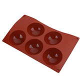 3PCS Semi Sphere Silicone Mold Baking Mold for DIY Making Hot Chocolate Mousse Cake5 Hole