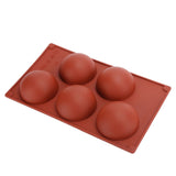 3PCS Semi Sphere Silicone Mold Baking Mold for DIY Making Hot Chocolate Mousse Cake5 Hole