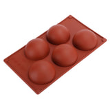 3PCS Semi Sphere Silicone Mold Baking Mold for DIY Making Hot Chocolate Mousse Cake5 Hole