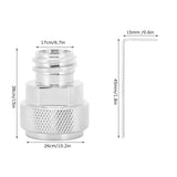 Soda Adapter with Wrench Copper Electroplating Brass CO2 Cylinder Conversion Connector Silver