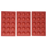 3Pcs Cake Mold 15 Hole Hemispherical Silicone Chocolate Mold Food Grade Dessert Bakeware