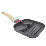 Egg Pan Aluminum Non Stick Breakfast Cooker Frying Omelet Pot Kitchen Accessory Black