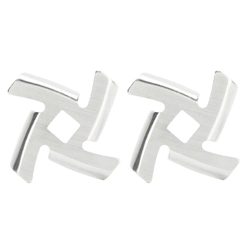 2Pcs Meat Grinder Blade 304 Stainless Steel Grinding Plate Disc Accessory for 5#/B Type Grinder(8MM Square Hole Crossed Blade ) In Australia - Darrahopens