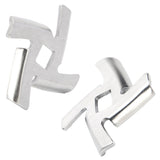 2Pcs Meat Grinder Blade 304 Stainless Steel Grinding Plate Disc Accessory for 5#/B Type Grinder(8MM Square Hole Crossed Blade ) In Australia - Darrahopens