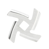 2Pcs Meat Grinder Blade 304 Stainless Steel Grinding Plate Disc Accessory for 5#/B Type Grinder(8MM Square Hole Crossed Blade )