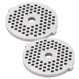 2Pcs Electric Mincer Blade Stainless Steel Grinding Plate Round Hole for 5#/B Type Grinder(3mm 56 Holes )